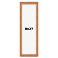 thumbnail image 1 of 8x27 Frame Honey Pecan Brown Picture Frame - Modern Photo Frame Includes UV Acrylic Shatter Guard, 1 of 8