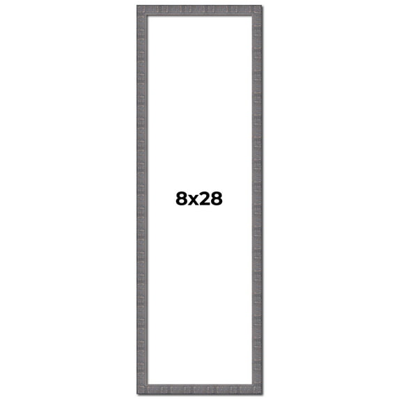 8x28 Frame Blue Kingsley Pewter Solid Wood Picture Frame Width 0.75 Inches |Interior Depth 0.5