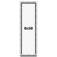 thumbnail image 1 of 8x28 Frame Brushed Silver Solid Wood Picture Frame | 0.75 Inch Moulding Width | Rabbet Depth 0.75, 1 of 5