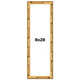 thumbnail image 1 of 8x28 Frame Gold Bamboo Solid Wood Picture Frame | 1 Inch Moulding Width | Interior Frame Depth 0.75, 1 of 8