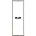 thumbnail image 1 of 8x28 Frame Silver Grey Distressed Solid Wood Picture Frame | 0.75 Inch Moulding Width | Interior, 1 of 8