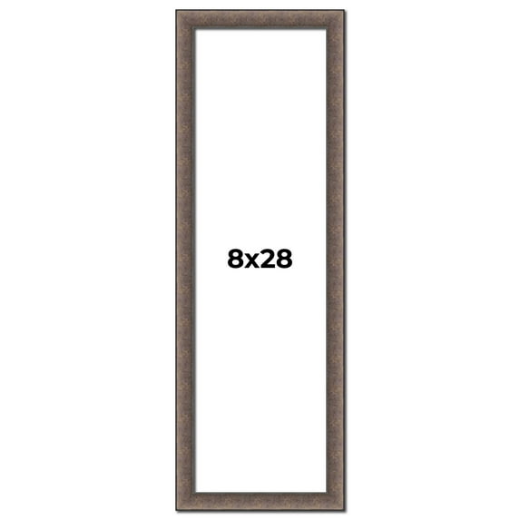 8x28 Frame Silver Real Wood Picture Frame Width 1.25 Inches | Interior Frame Depth 0.5 Inches |