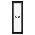 thumbnail image 1 of 8x28 Shadow Box Black Solid Wood Display Picture Frame | 1 Inch Rabbet Depth | | 1.375 Inch, 1 of 4