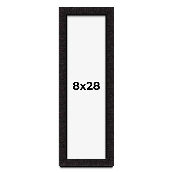 8x28 Shadow Box Black Solid Wood Display Picture Frame | 1 Inch Rabbet Depth | | 1.375 Inch