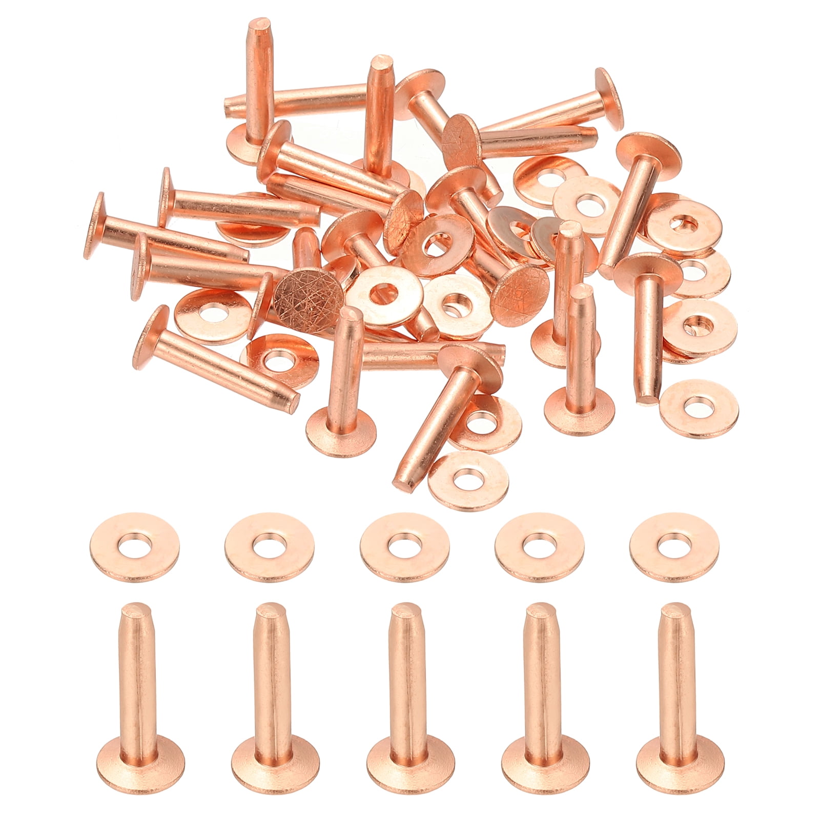 8x3.3x17mm Studs for Clothing, 100 Sets Spikes for Clothes Studs and Spikes Leather Rivets Burrs Copper Fastener Metal Screw Posts for Leather Jacket Crafting Crafts Fabric