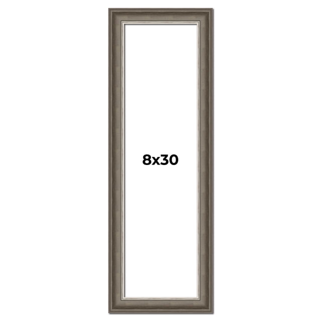 8x30 Frame Brown Solid Wood Picture Frame | 1.75 Inch Moulding Width ...