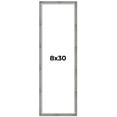 thumbnail image 1 of 8x30 Frame Silver Grey Distressed Solid Wood Picture Frame | 0.75 Inch Moulding Width | Interior, 1 of 8