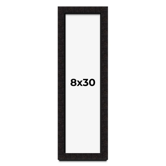 8x30 Shadow Box Black Solid Wood Display Picture Frame | 1 Inch Rabbet Depth | | 1.375 Inch