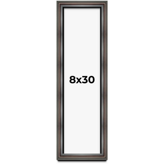 8x30 Shadow Box Frame Brown Cherry | 2.625 Inches Deep Pine Wood Traditional Shadowbox Display