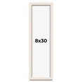 thumbnail image 1 of 8x30 Shadow Box Frame White | 1.125 Inches Deep Real Wood Rustic Shadowbox Display Frame | UV, 1 of 5