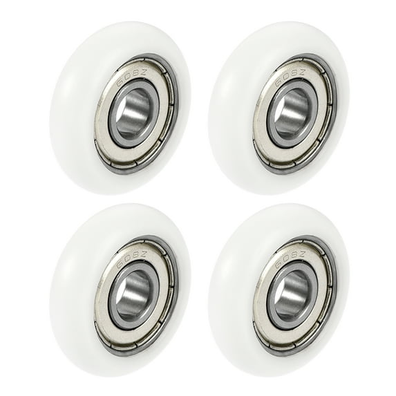 8x30x8.5mm Double Metal Shielded (GCr15) Chrome Steel Guide Pulley Rail Ball Bearings 4 Pack