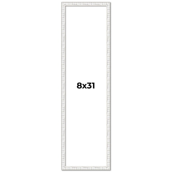 8x31 Frame White Real Wood Picture Frame Width 0.75 inches | Interior Frame Depth 0.5 inches |