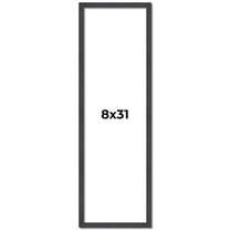 8x31 Rustic Brown Real Wood Picture Frame Width 0.75 inches | Interior Frame Depth 0.5 inches |