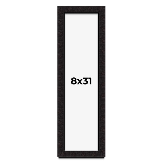 8x31 Shadow Box Black Solid Wood Display Picture Frame | 1 Inch Rabbet Depth | | 1.375 Inch