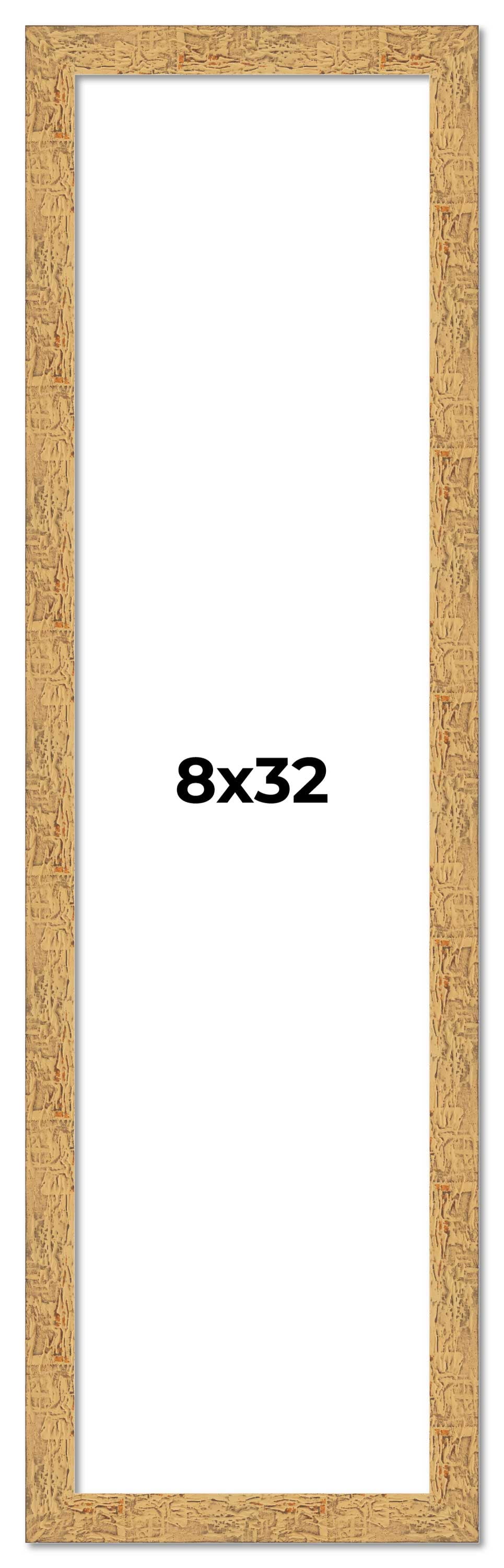 8x32 Frame Beige Real Wood Picture Frame Width 1.25 inches | Interior ...