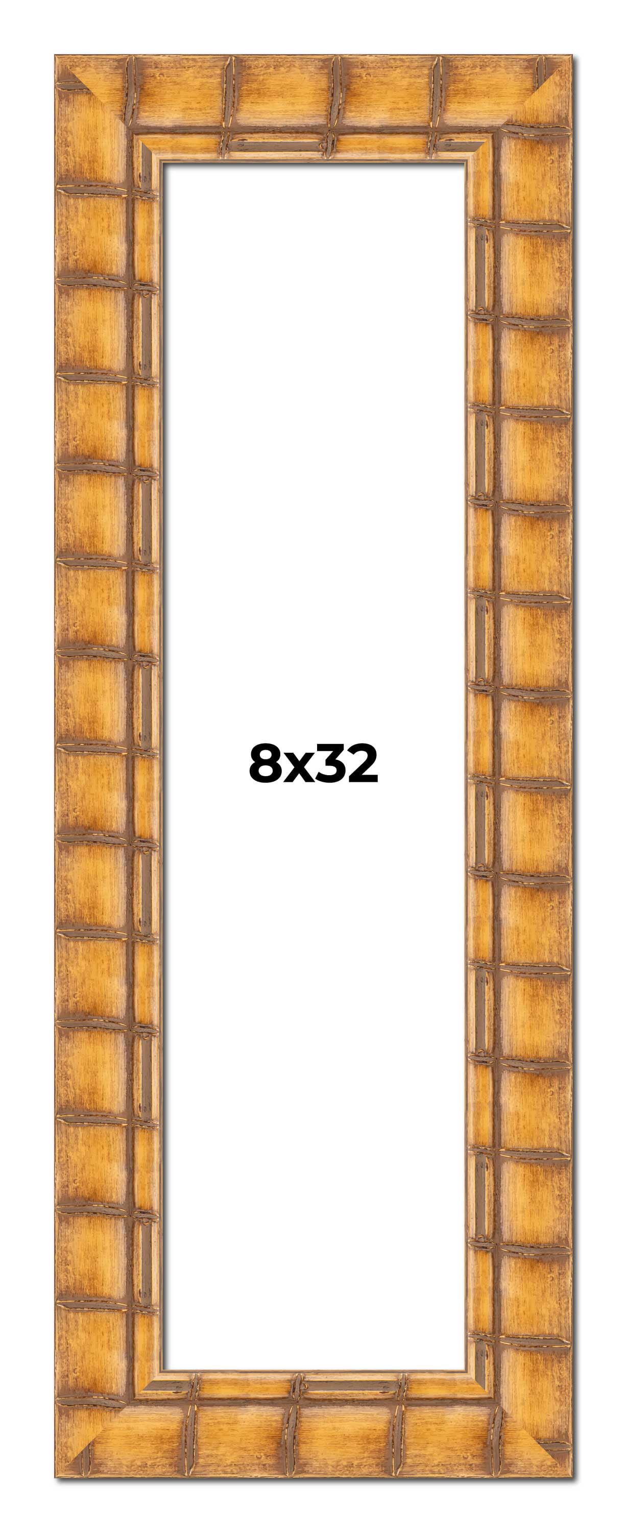 8x32 Frame Beige Real Wood Picture Frame Width 3 inches | Interior ...