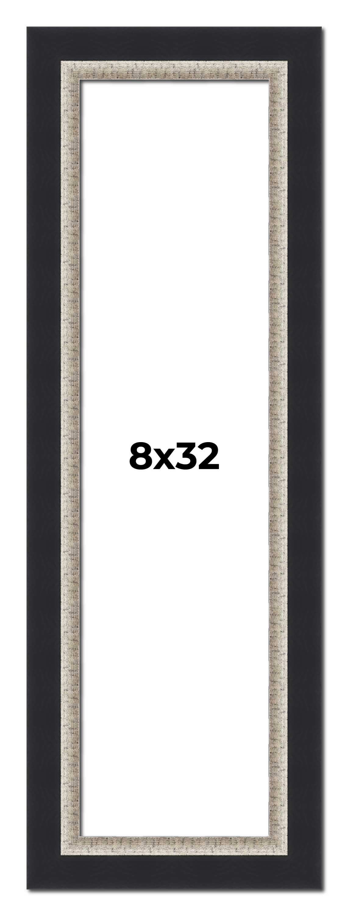 8x32 Frame Black Real Wood Picture Frame Width 2.25 Inches | Interior ...