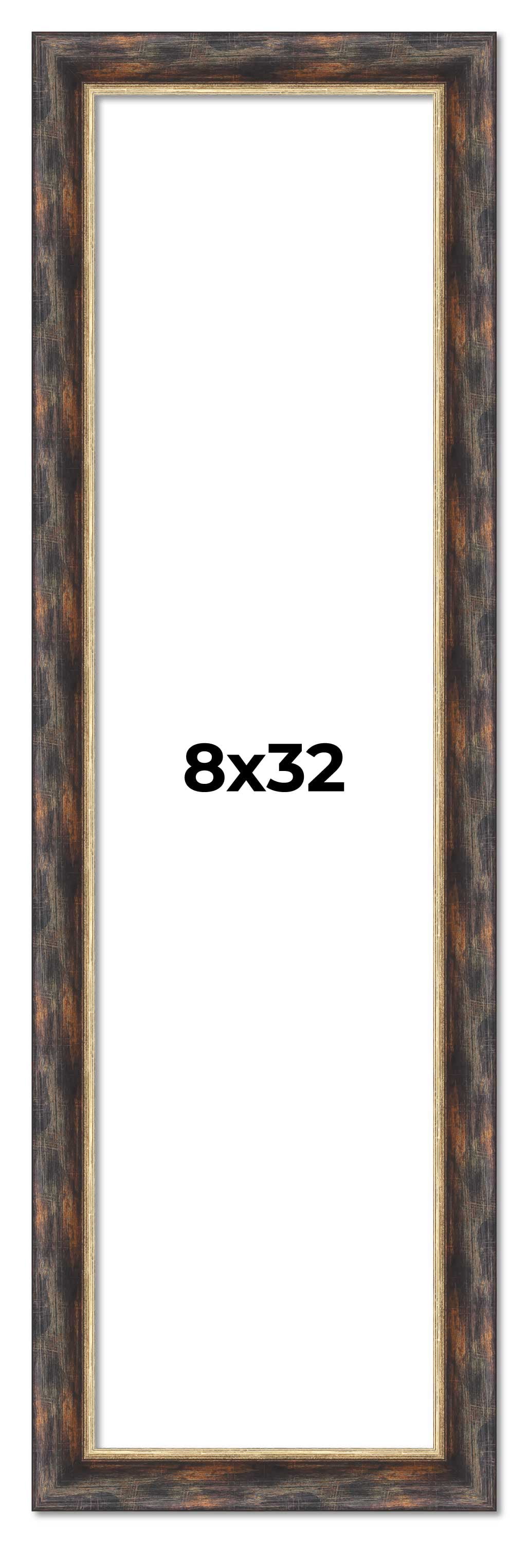8x32 Frame Gold Real Wood Picture Frame Width 1.5 inches | Interior ...