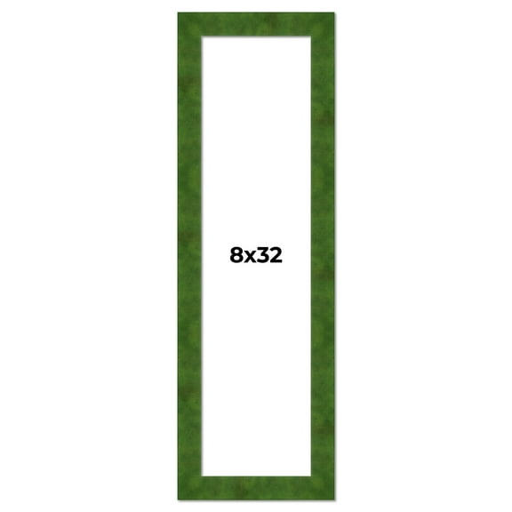8x32 Frame Green Burl Solid Wood Picture Frame | 1.75 Inches Moulding Width | Interior Frame Depth
