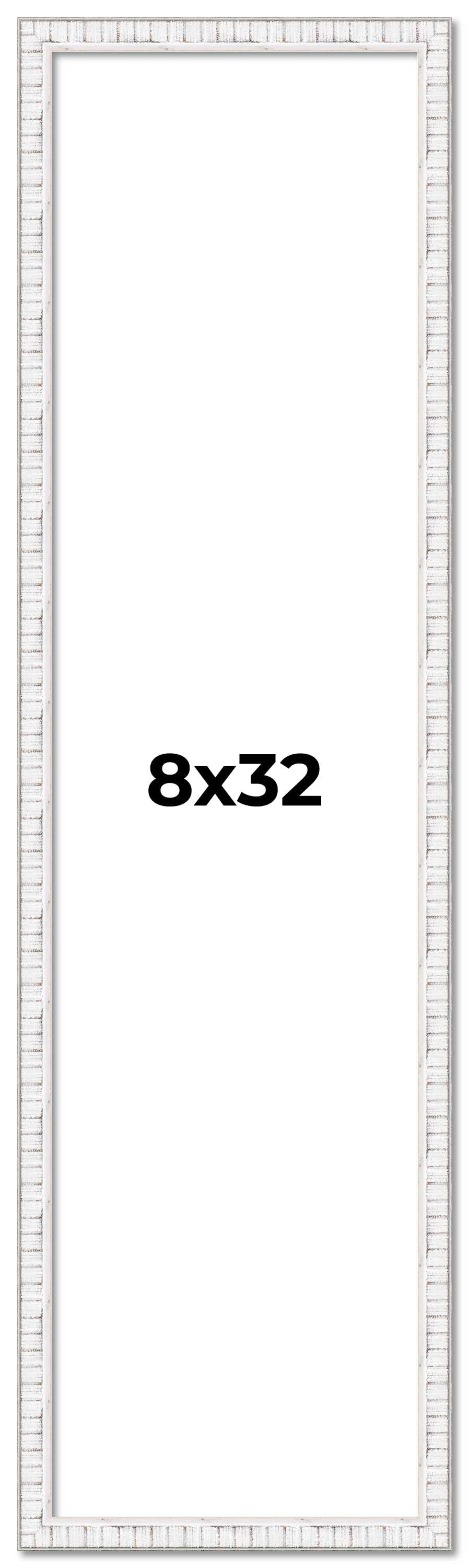 8x32 Frame White Real Wood Picture Frame Width 0.75 inches | Interior ...