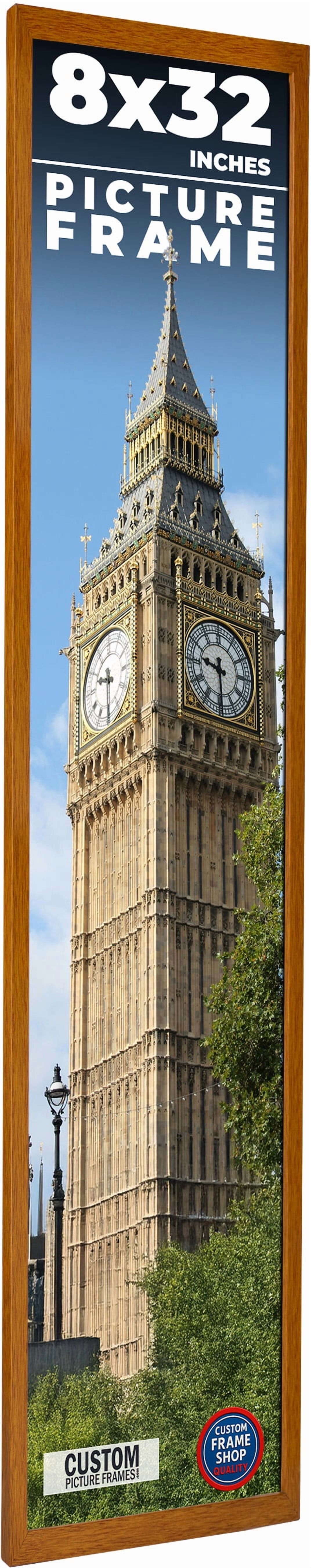 8x32 Honey Brown Real Wood Picture Frame Width 0.75 inches | Interior ...