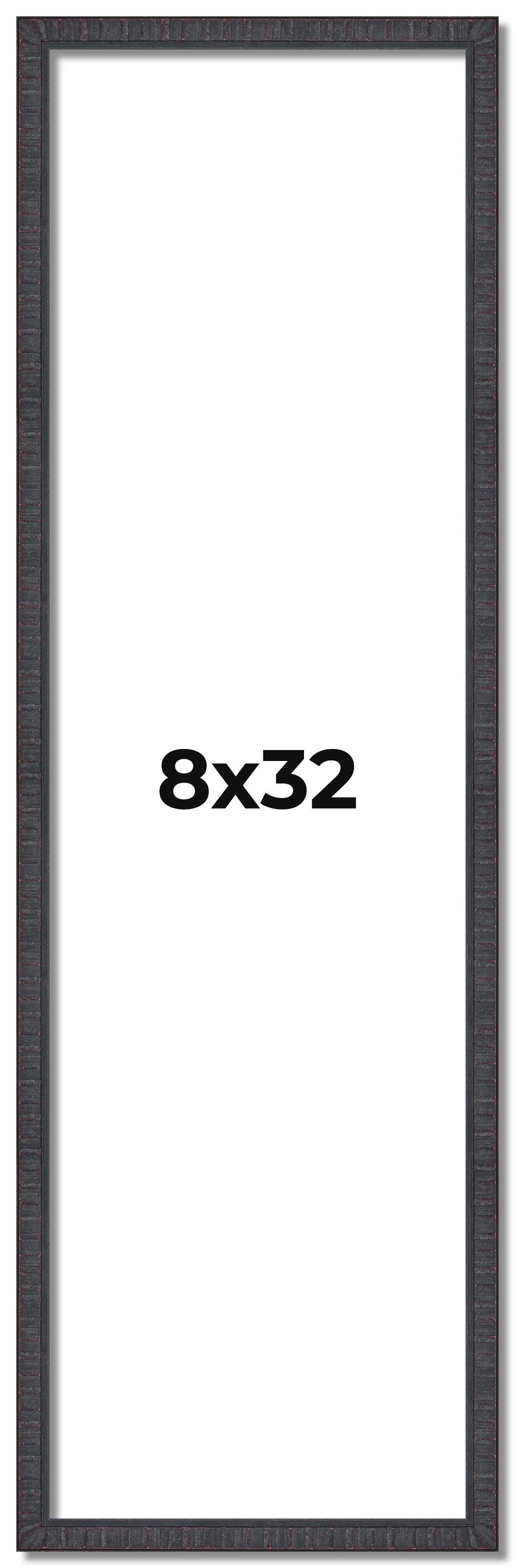8x32 Rustic Brown Real Wood Picture Frame Width 0.75 inches | Interior ...