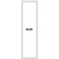 thumbnail image 1 of 8x33 Frame White Real Wood Picture Frame Width 0.75 inches | Interior Frame Depth 0.5 inches |, 1 of 8