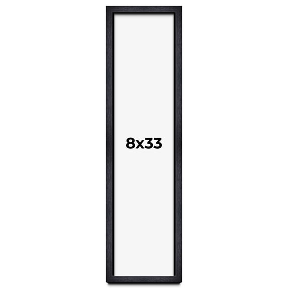8x33 Shadow Box Frame Black | 1 Inches Deep Real Wood Farmhouse Shadowbox Display Frame | UV
