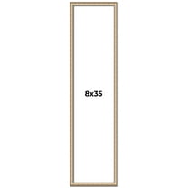 8x35 Frame Silver Real Wood Picture Frame Width 0.75 Inches | Interior Frame Depth 0.5 Inches |