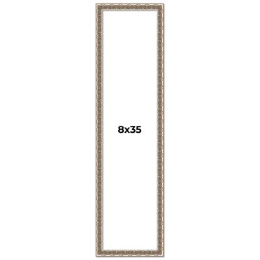 Craig Frames Fire & Ice 1.8" Brushed Silver Wood Picture Frame – Contemporary, Rear-Loading, Distressed Finish
