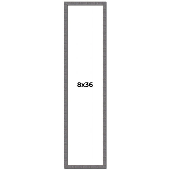 8x36 Frame Blue Kingsley Pewter Solid Wood Picture Frame Width 0.75 Inches |Interior Depth 0.5