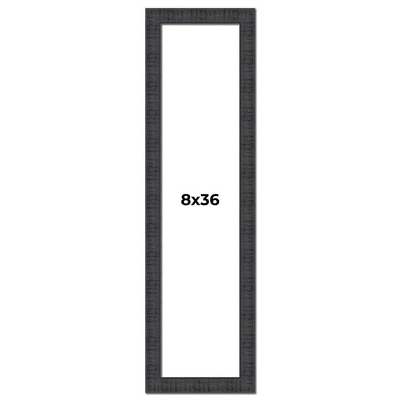 8x36 Frame Brown Rustic Solid Wood Picture Frame 1.5 Inches Wide | Interior Frame Depth 0.5 Inches