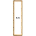 thumbnail image 1 of 8x36 Frame Gold Bamboo Picture Frame - Complete Modern Photo Frame Includes UV Acrylic Shatter, 1 of 8