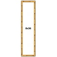 thumbnail image 1 of 8x36 Frame Gold Bamboo Solid Wood Picture Frame | 1 Inch Moulding Width | Interior Frame Depth 0.75, 1 of 8