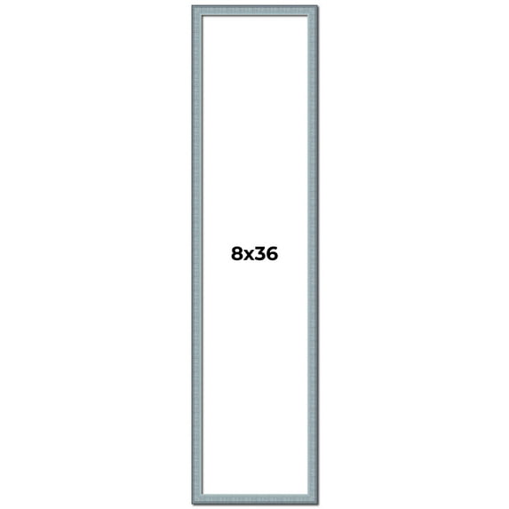 8x36 Frame Rustic Sky Blue Solid Wood Picture Frame | 0.75 Inch Moulding Width |Includes UV Acrylic