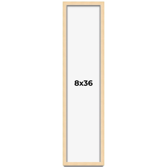 8x36 Shadow Box Frame Brown | 0.875 Inches Deep Real Wood Contemporary Shadowbox Display Frame | UV