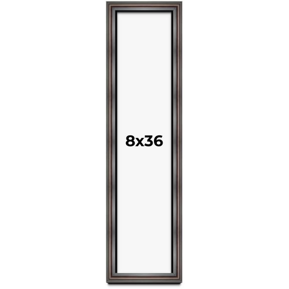 8x36 Shadow Box Frame Brown Cherry | 2.625 Inches Deep Pine Wood Traditional Shadowbox Display
