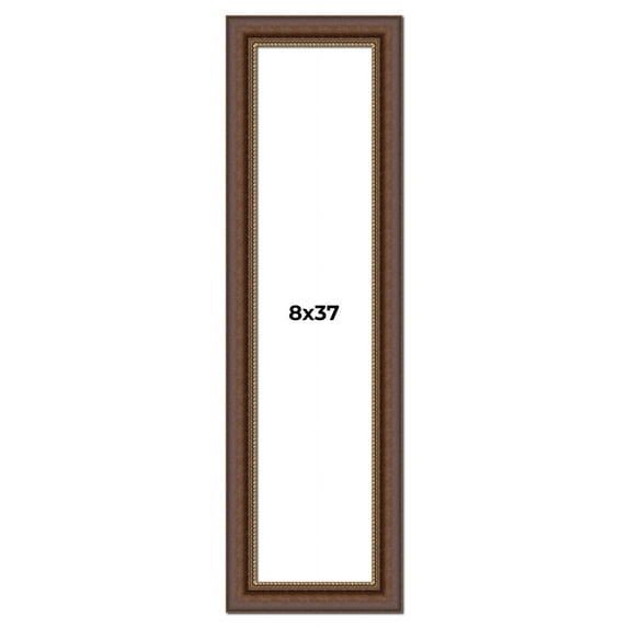 8x37 Copper and Brown Real Wood Picture Frame Width 2 inches | Interior Frame Depth 0.5 inches |