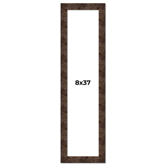 8x37 Frame Brown Burl Real Wood Picture Frame Width 1.625 Inches | Interior Frame Depth 0.5 Inches