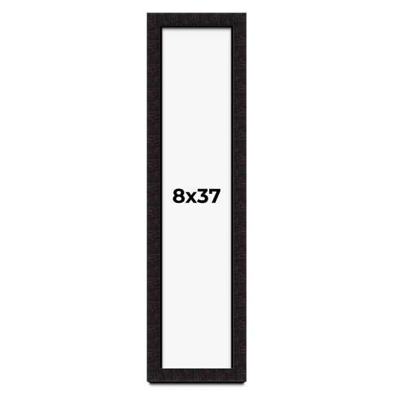 8x37 Shadow Box Black Solid Wood Display Picture Frame | 1 Inch Rabbet Depth | | 1.375 Inch