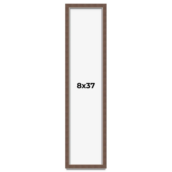 8x37 Shadow Box Frame Brown | 1.125 inches Deep Real Wood Rustic Shadowbox Display Frame | UV