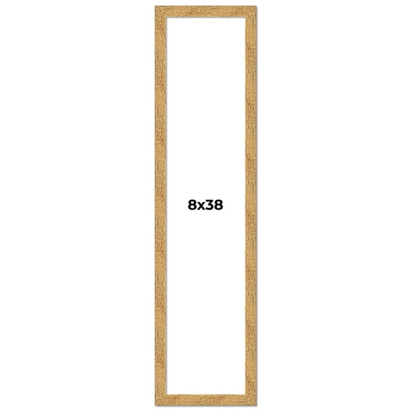 8x38 Frame Beige Real Wood Picture Frame Width 1.25 inches | Interior Frame Depth 0.5 inches |