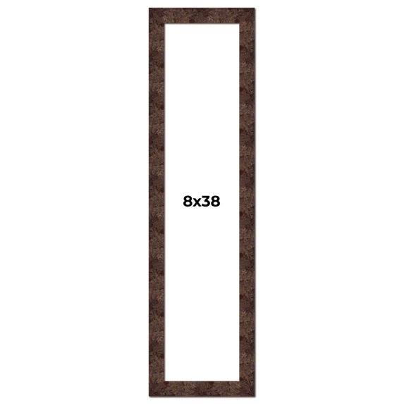 8x38 Frame Brown Burl Real Wood Picture Frame Width 1.625 Inches | Interior Frame Depth 0.5 Inches
