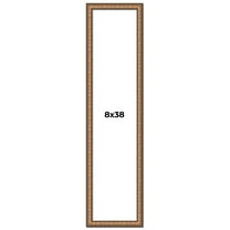 8x38 Frame Gold Real Wood Picture Frame Width 1.25 inches | Interior Frame Depth 0.5 inches |
