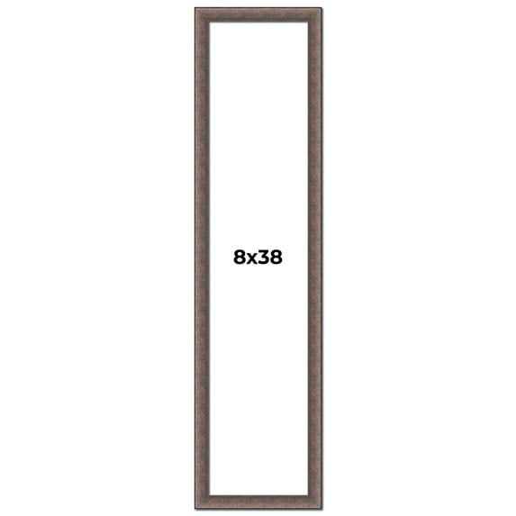 8x38 Frame Silver Real Wood Picture Frame Width 1.25 Inches | Interior Frame Depth 0.5 Inches |