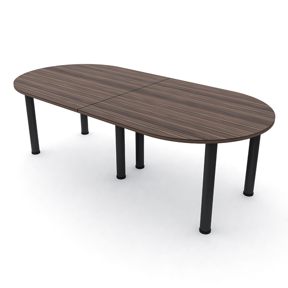 8x4 Racetrack Shaped Conference Table Post Legs Power And Data