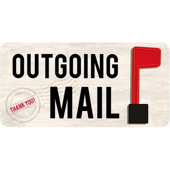 8x4-inch Reflective Outgoing Mail Magnetic Mailbox Red Flag Sign