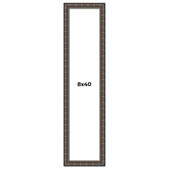 8x40 Frame Black Bamboo Solid Wood Picture Frame Width 1.5 Inches | Interior Frame Depth 0.5 Inches