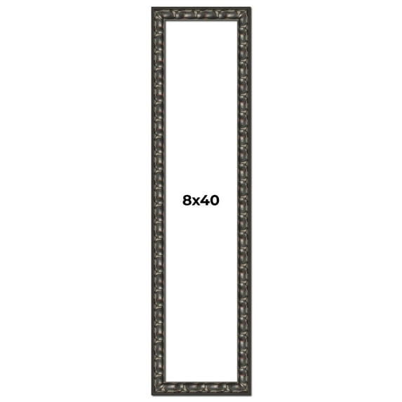 8x40 Frame Black-Brown Medieval Solid Wood Picture Frame | 1.5 Inch Moulding Width | Gotham Beveled