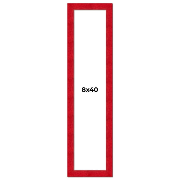 8x40 Frame Red Burl Solid Wood Picture Frame Width 1.75 Inches | Interior Frame Depth 0.5 Inches |